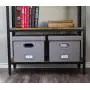Internets Best Collapsible File Storage Organizer | Decorative Linen Filing & Storage Office Boxes | Letter/Legal | Charcoal | 1 Pack