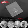 Seamless Adhesive Hooks Anti-skid Hooks Reusable Transparent Hooks Traceless Wall Hanging Hooks for Kitchen & Bathroom Decor 2-10pcs (D-8Pcs)