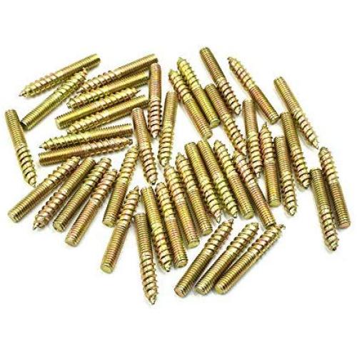 HONJIE M6 Hanger Bolt 40mm Double Thread Head Steel Furniture Hanger Bolts 8pcs HONJIE M6 Hanger Bolt 40mm Double Thread Head Steel Furniture Hanger Bolts 8pcs