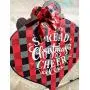 Spread Christmas Cheer Buffalo Plaid Ornament Wood Door Hanger Spread Christmas Cheer Buffalo Plaid Ornament Wood Door Hanger