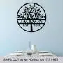 Custom Metal Name Sign - Personalized Tree of Life Sign - Door Hanger - Outdoor Metal Sign - Family Name Sign - Wall Hanging - Custom Gift