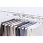 HJYPYJ Magic Hanger,Magical Hangers,Type s Stainless Steel and Polypropylene Non-Slip Trouser Hangers,Space-Saving Organizer Hangers,Load 1Kg Not Easily Deformed/White / 2 pcs