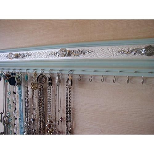 Light Robins Egg Blue Necklace and Earring Wall Hanger.