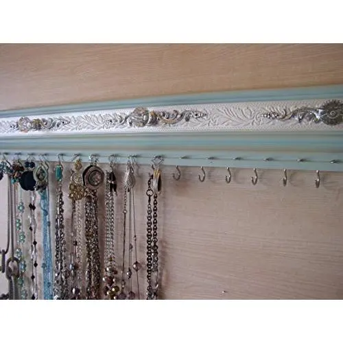 Light Robins Egg Blue Necklace and Earring Wall Hanger. Light Robins Egg Blue Necklace and Earring Wall Hanger.