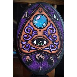 Large Mystic Eye Ouija Inspired Planchette Holo Moon Phase Hand Made 3 Hook Jewelry Key Hanger Organizer