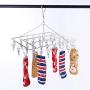 SupoRt256 Clothes Clips for Drying Stainless Steel Windproof Clothes Hanger Organizer with 36 Clips for Underwear Bra Socks Gloves Outdoor Airer Drying Hook Rack