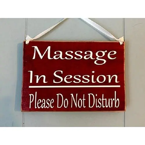 In Session Sign Massage Please Do Not Disturb 8x6 (Choose Color) Spa Salon Office Rustic Wood Welcome Plaque Door Hanger Custom