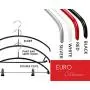 Mawa Euro Series Light Thin Non-Slip Space Saving Clothes Hanger Style 40/P, Set of 10, Red Pack of 10 10 Piece