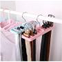 5pcs Random Color Belt Storage Rack Organizer Multifunction Holder Saver Rotating Ties Clothes Hanger Closet Organization