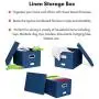 Internets Best Collapsible File Storage Organizer | Decorative Linen Filing & Storage Office Boxes | Letter/Legal | Navy | 1 Pack