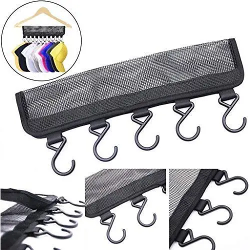 wuliLINL Cap Organizer Hanger, 10 Baseball Cap Holder, Hat Organizer for Closet - Change Your Cloth Hanger to Cap Organizer Hanger - Keep Your Hats Cleaner Than a Hat Rack