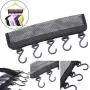 wuliLINL Cap Organizer Hanger, 10 Baseball Cap Holder, Hat Organizer for Closet - Change Your Cloth Hanger to Cap Organizer Hanger - Keep Your Hats Cleaner Than a Hat Rack