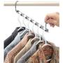 10pcs Clothes Hanger Hanging Chain Stainless Cloth Closet Shirts Tidy Save Space Organizer Magic Hangers for Clothes Decoration