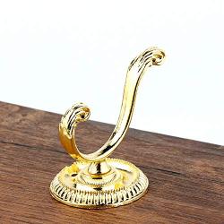 RZDEAL 6PCS Vintage Coat and Hat Hook Brass Classico Wall Hanging for Bath Stands Clothes Hangers Scarf Towel