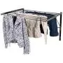 brightmaison Clothes Laundry Drying Rack Heavy Duty Stainless Steel Wall Mounted Folding Adjustable Collapsible Space Saver 6.5 Yards Drying Capacity Fully Assembled
