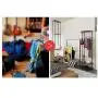 JING-ma Floor Hanger Coat Rack, Bedroom Floor Hanger Clothes Rack Floor Rack Simple Hanger (Color : Dark Brown)
