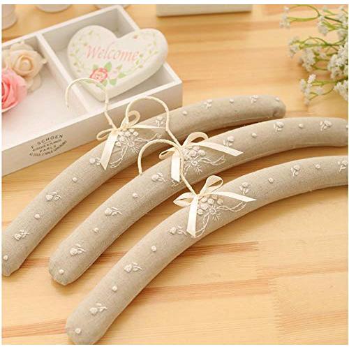 5pcs Wedding Hanger, Personalized Rustic Wedding Dress Hanger, Cloth & Wood Bridal Shower Gift Hanger Rack for Clothes