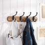 E-Senior 10 Pack Wall Hooks Coat Hooks Towel Hook for Hanging Heavy Duty Hat Hook Double Wall Mounted Coat Hanger with Screws Cup Retro