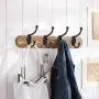 E-Senior 10 Pack Wall Hooks Coat Hooks Towel Hook for Hanging Heavy Duty Hat Hook Double Wall Mounted Coat Hanger with Screws Cup Retro