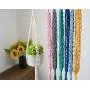 macrame plant hangers, indoor outdoor cotton wall hanging planter, yellow grey blue plant pot holder, boho chic cute style macrame plant hangers, indoor outdoor cotton wall hanging planter, yellow grey blue plant pot holder, boho chic cute style