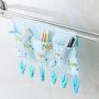 CCseesea Portable Hanger Clip Laundry Hook Hanging Clothes Multi-Purpose Travel Home Clothing Boot Hanger Hold Clips Cloth Art (Lattice, Large(with Pocket))
