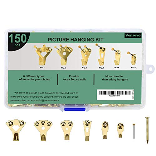 Heavy Photo Frame Hooks Kit - Heavy Duty Picture Hanging Kit, Quality Assorted Nail for Picture Hangers for Home Office Store Photo Picture Painting Hanging