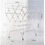 PLLP Drying Rack Hangers Airer Largescale Drying Rack Stainless Steel When Landing Folding Suntank Frame Large Balcony Mobile Villa Courtyard Hanger Space Saving Clothes Rack