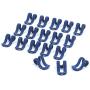 Brotechno 25 Pcs High Quality Mini Cascading Hooks Hanger Connector,clothes Rack Hook,chest Space-saving Attachment Cascading Hanger Hooks for Wood Flocked Plastic Metal Huggable Style Hangers (Blue)