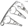Chuiouy 3Pcs Stainless Steel Laundry Drying Rack Drip Hanger with 6/8/10 Clips Automatic Windproof Hook for Underwear Sock Glove Clothes
