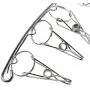 MEIYIN 3Pcs Stainless Steel Laundry Drying Rack Drip Hanger with 6/8/10 Clips Automatic Windproof Hook for Underwear Sock