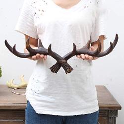 GGYDD Vintage Antlers Rack Coat Hooks, Wooden Wall-Mounted Hanger Rack Sturdy Coat Hooks for Clothes Hats Scarves-b 49x17x6cm(19x7x2)