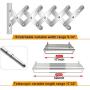 Mai Hongda Accordion Wall Mounted Drying Rack Stainless Steel Clothes Retractable Folding Accordian Wall Hanger Hanging Towel Holder 60lb Capacity for Laundry Bathroom No Drilling (17-32inch Variable)