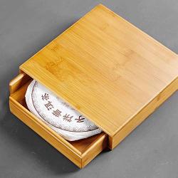 Jeffergarden Tea Storage Boxes Single Drawer Bamboo Tea Tray Puer Cake Rust-proof Hands Protection Portable Tea Sets Home Kitchen