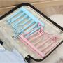 HJYPYJ Magic Hanger,Portable PP Folding Hanger,with Clip Space-Saving Organizer Hangers, Windproof/Random Color / 3 pcs