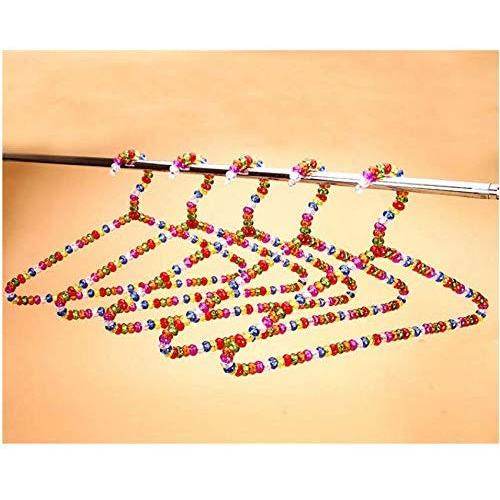 5pcs Adult Pearl Plastic Hanger Colorful Crystal Ball Beautiful Hangers for Clothes pegs Coat Suit Dress Hanger