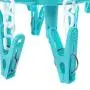 HANGERWORLD 20 Peg Blue Plastic Hanging Laundry Socks Lingerie Clothes Portable Indoor Outdoor Airer Dryer HANGERWORLD 20 Peg Blue Plastic Hanging Laundry Socks Lingerie Clothes Portable Indoor Outdoor Airer Dryer