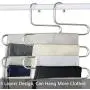 devesanter Pants Hangers S-Shape Trousers Hangers Stainless Steel Clothes Hangers Closet Space Saving Organizer for Pants Jeans Scarf Hanging Silver (2 Pack)