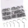 150Pcs Screw-in Cup Hooks Kit, Ceiling Hooks Screw-in Wall Hooks Plant Hooks Kitchen Hooks,Cup Hooks in 7 Size for Hanging Indoor & Outdoor Use-(1/2 '', 5/8'', 3/4 '', 7/8'', 1 , 1-1 / 4 '', 1-1 / 2'') 150Pcs Screw-in Cup Hooks Kit, Ceiling Hooks Screw-in Wall Hooks Plant Hooks Kitchen Hooks,Cup Hooks in 7 Size for Hanging Indoor & Outdoor Use-(1/2 '', 5/8'', 3/4 '', 7/8'', 1 , 1-1 / 4 '', 1-1 / 2'')