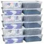 Happygrill 12 Liter Clear Storage Boxes Containers, 12-Pack Stackable Storage Bin for Home & Office