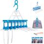 XPXKJ Multi-Functional Collapsible Hangers Space Saving 360 Degree Swivel Hook Strong Durable Clothes Hangers Hold Up-to 50 Lbs (Blue White, 7) XPXKJ Multi-Functional Collapsible Hangers Space Saving 360 Degree Swivel Hook Strong Durable Clothes Hangers Hold Up-to 50 Lbs (Blue White, 7)