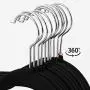 Yuqianjin Premium Velvet Suit Hangers (Pack of 20) Heavyduty- Non Slip Suit Hangers - Chrome Hooks,Space Saving Clothes Hangers,Rounded Hangers for Coat,Sweater,Jackets,Pants,Shirts (Color : Gray)