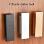 Zconmotarich Clothes Storage Aluminum Alloy Wall Mounted Foldable Clothes Hanger Rack Towel Coat Robe Hook - Black