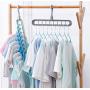 10pcs Random Color Magic Multi-Port Support Circle Clothes Hanger Clothes Drying Rack Multifunction Plastic Clothes Hangers Home Storage Hangers