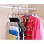 HJYPYJ Magic Hanger,Type s Multi-Layer Storage Magical Hangers,Stainless Steel Multifunction Trouser Hangers,Space-Saving Organizer Hangers, Not Easily Deformed/Silver / 2 pcs