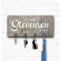 Wall Key Holder, Personalized Family Key Rack, Wooden Key Hanger, Custom Wedding Housewarming Anniversary Gift, Decorative Key organizer with Hooks