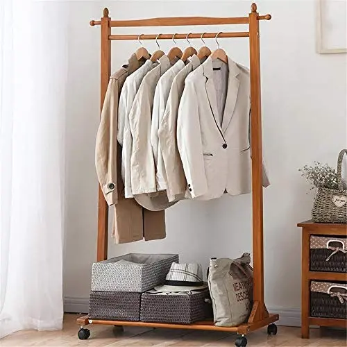Zxcvlina Entryway Coat Hanger Clothes Shelf Solid Wood Coat Rack Hanger Simple Hanger Floor Home Simple Modern Bedroom Shelf (Color : Wood, Size : 80x40x157cm) Zxcvlina Entryway Coat Hanger Clothes Shelf Solid Wood Coat Rack Hanger Simple Hanger Floor Home Simple Modern Bedroom Shelf (Color : Wood, Size : 80x40x157cm)