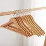 LIUFENGLONG Clothes Hangers Set, Home Wooden Hangers Non-Slip for Clothing Pants Skirt Hangers Suit Clothes Hangers Everyday Standard Use Clothing Hangers 20 Pack Closet Clothing Organiser