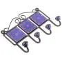 Indianshelf Handmade 1 Artistic Vintage Blue Ceramic Rose Flower Clothes Hooks Tile Hanger/Wall Hooks for Kids