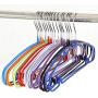 KYCPTNFJ Candy Color Space Saving Plastic Coated Metal Clothes Hanger, Heavy Duty Non Slip Shirt Dress Rack 20 Pieces