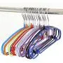 KYCPTNFJ Candy Color Space Saving Plastic Coated Metal Clothes Hanger, Heavy Duty Non Slip Shirt Dress Rack 20 Pieces